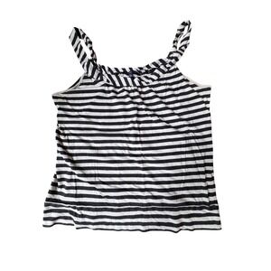 GAP Black White Striped Tank Top Women's Size L Spaghetti Strap